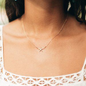 Small Starfish Connector Necklace